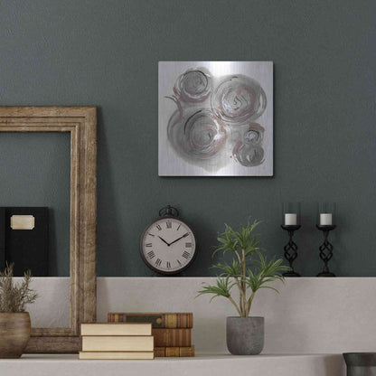 Luxe Metal Art 'In the Circle I' by Chris Paschke, Metal Wall Art,12x12