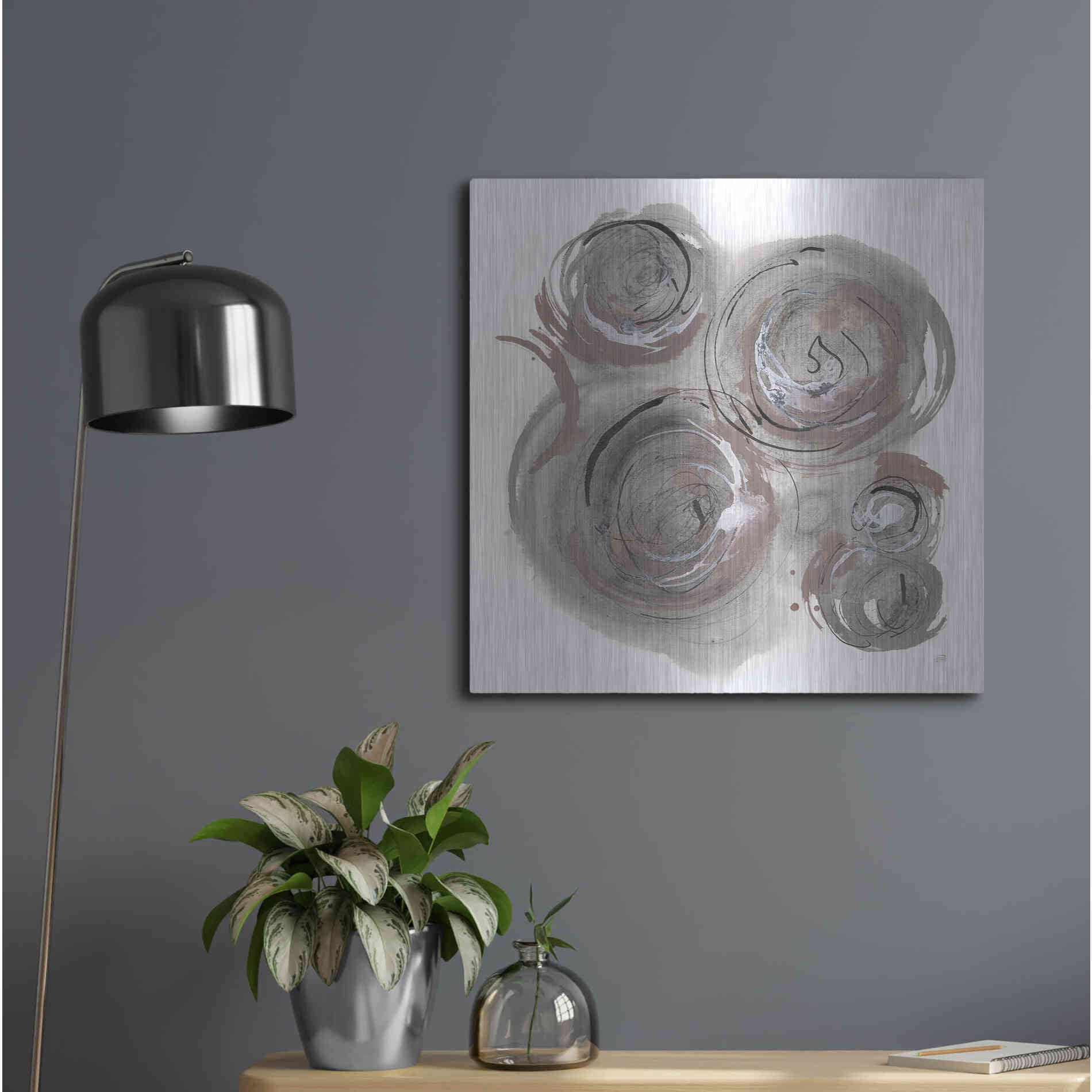 Luxe Metal Art 'In the Circle I' by Chris Paschke, Metal Wall Art,24x24