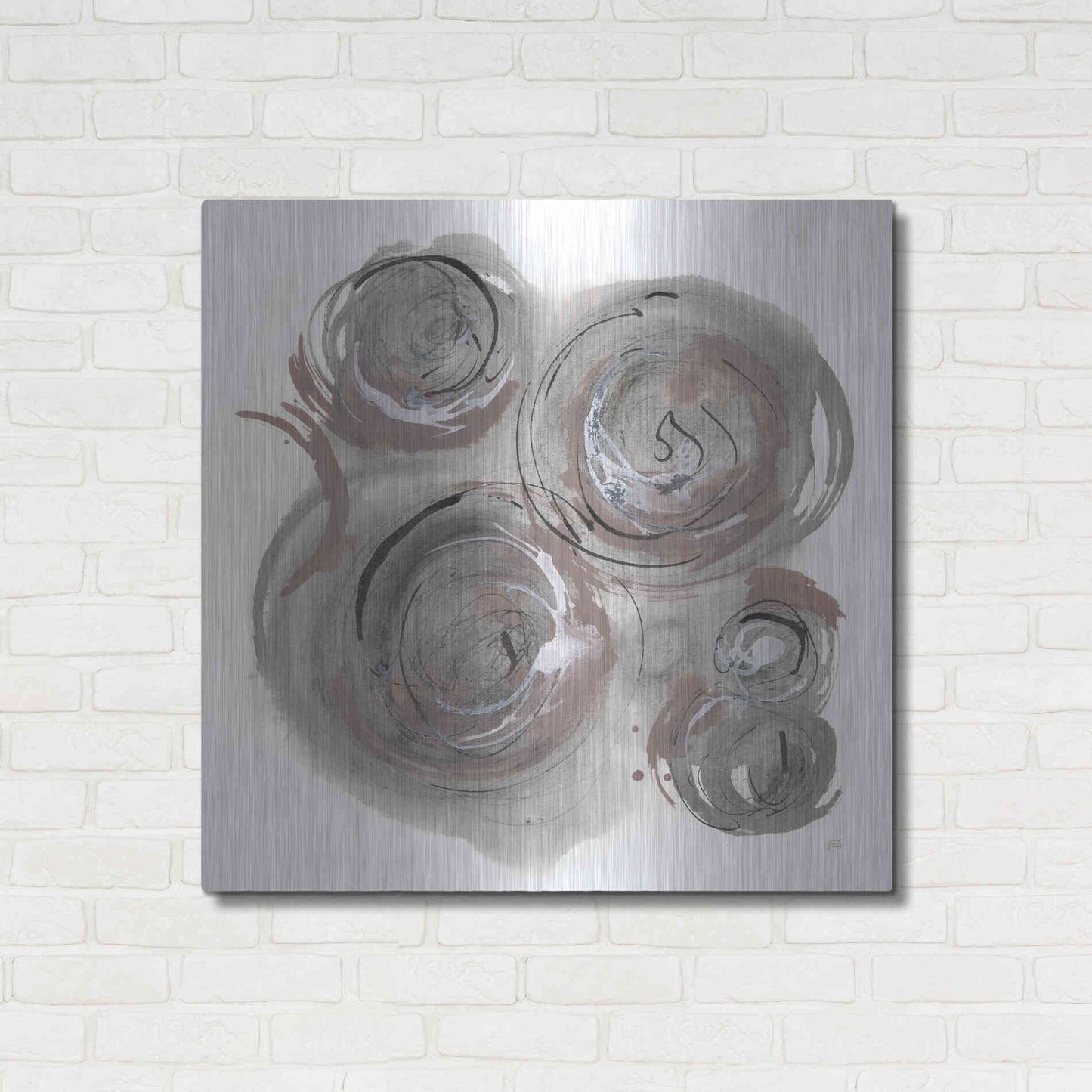 Luxe Metal Art 'In the Circle I' by Chris Paschke, Metal Wall Art,36x36