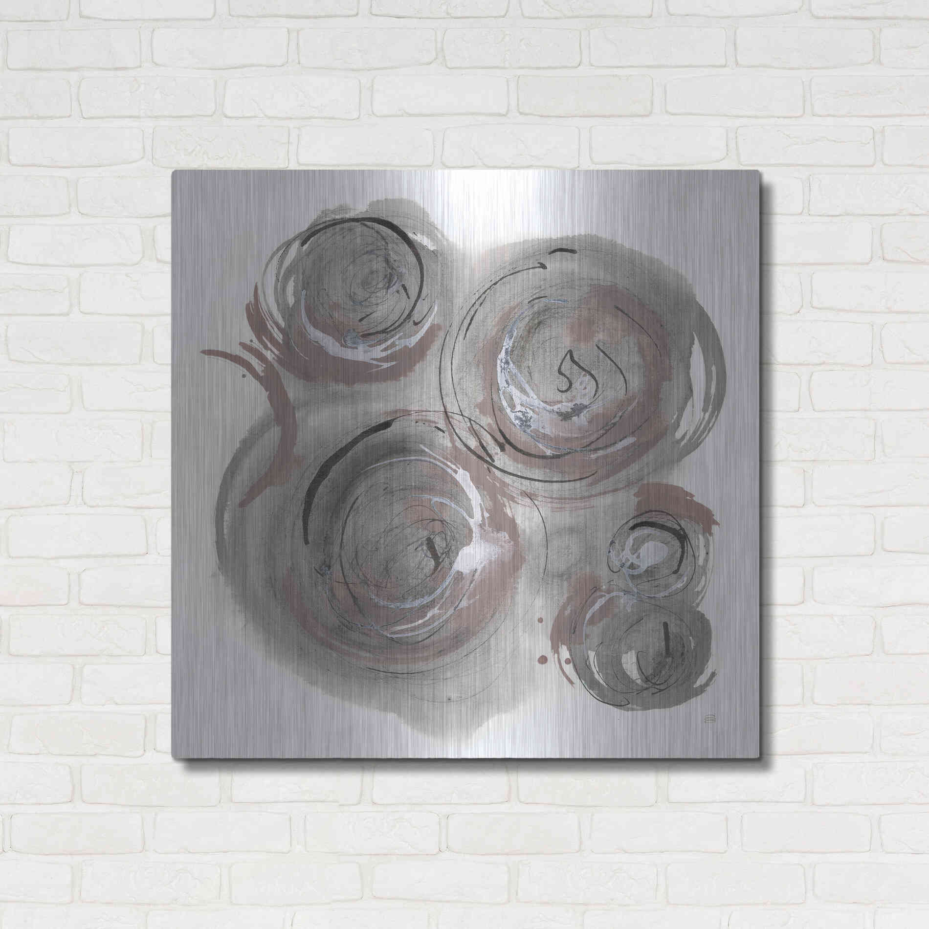 Luxe Metal Art 'In the Circle I' by Chris Paschke, Metal Wall Art,36x36