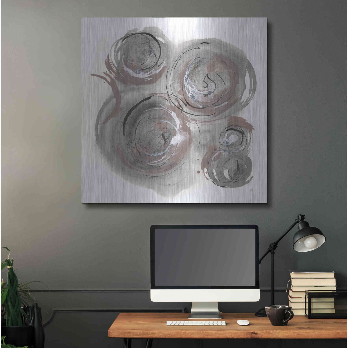 Luxe Metal Art 'In the Circle I' by Chris Paschke, Metal Wall Art,36x36