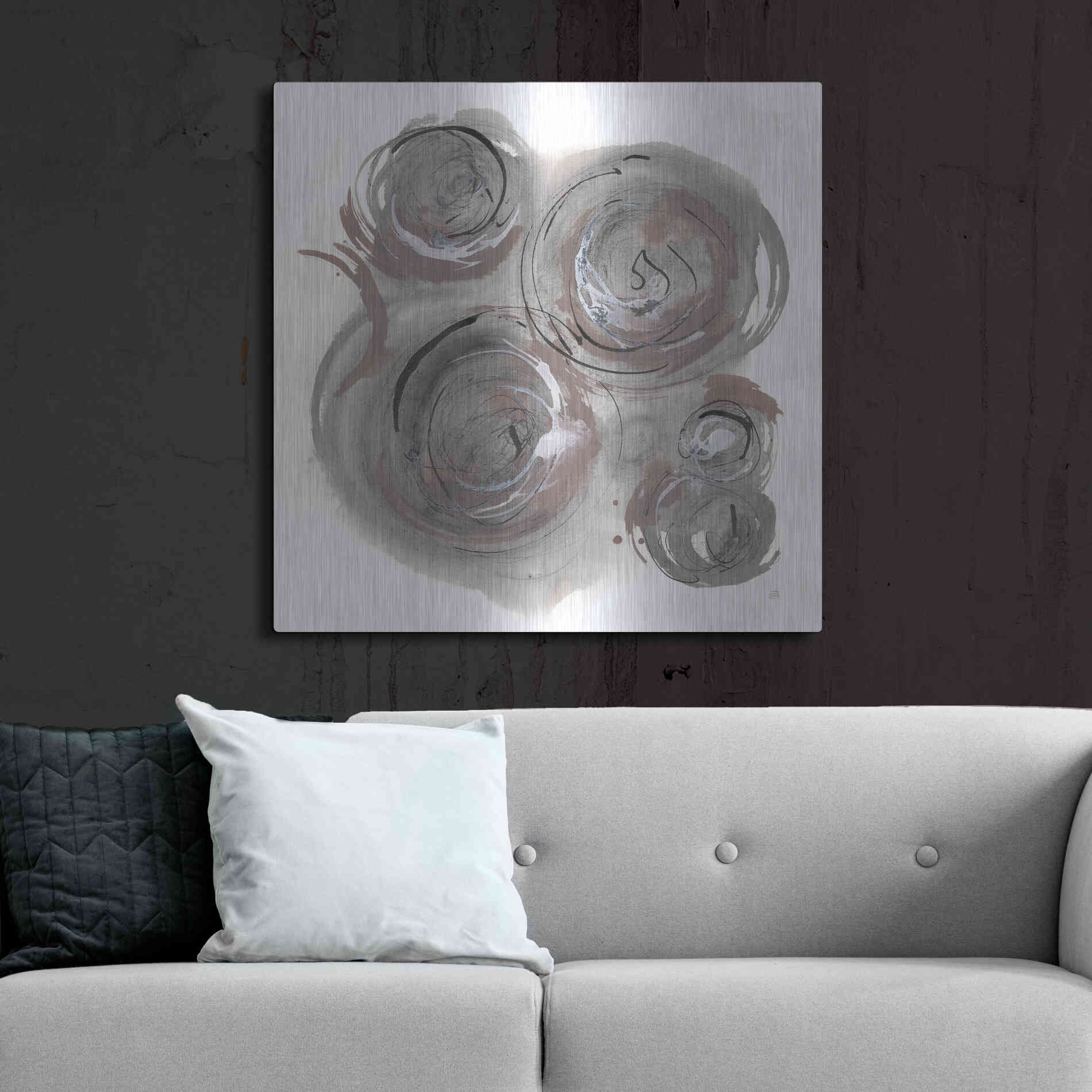Luxe Metal Art 'In the Circle I' by Chris Paschke, Metal Wall Art,36x36