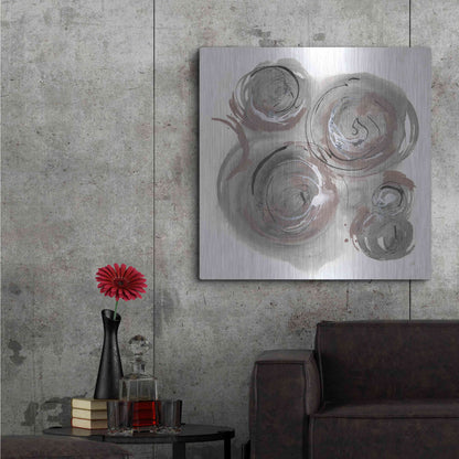 Luxe Metal Art 'In the Circle I' by Chris Paschke, Metal Wall Art,36x36