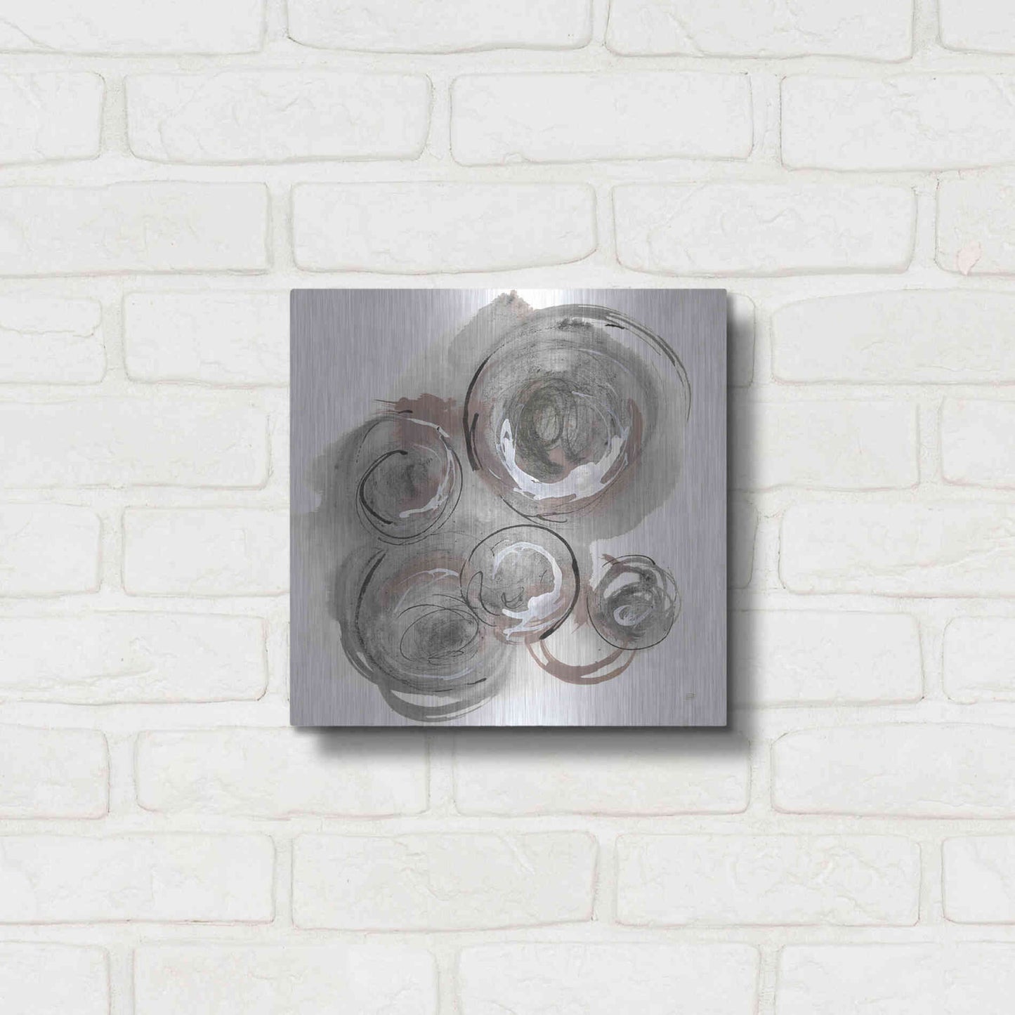 Luxe Metal Art 'In the Circle II' by Chris Paschke, Metal Wall Art,12x12