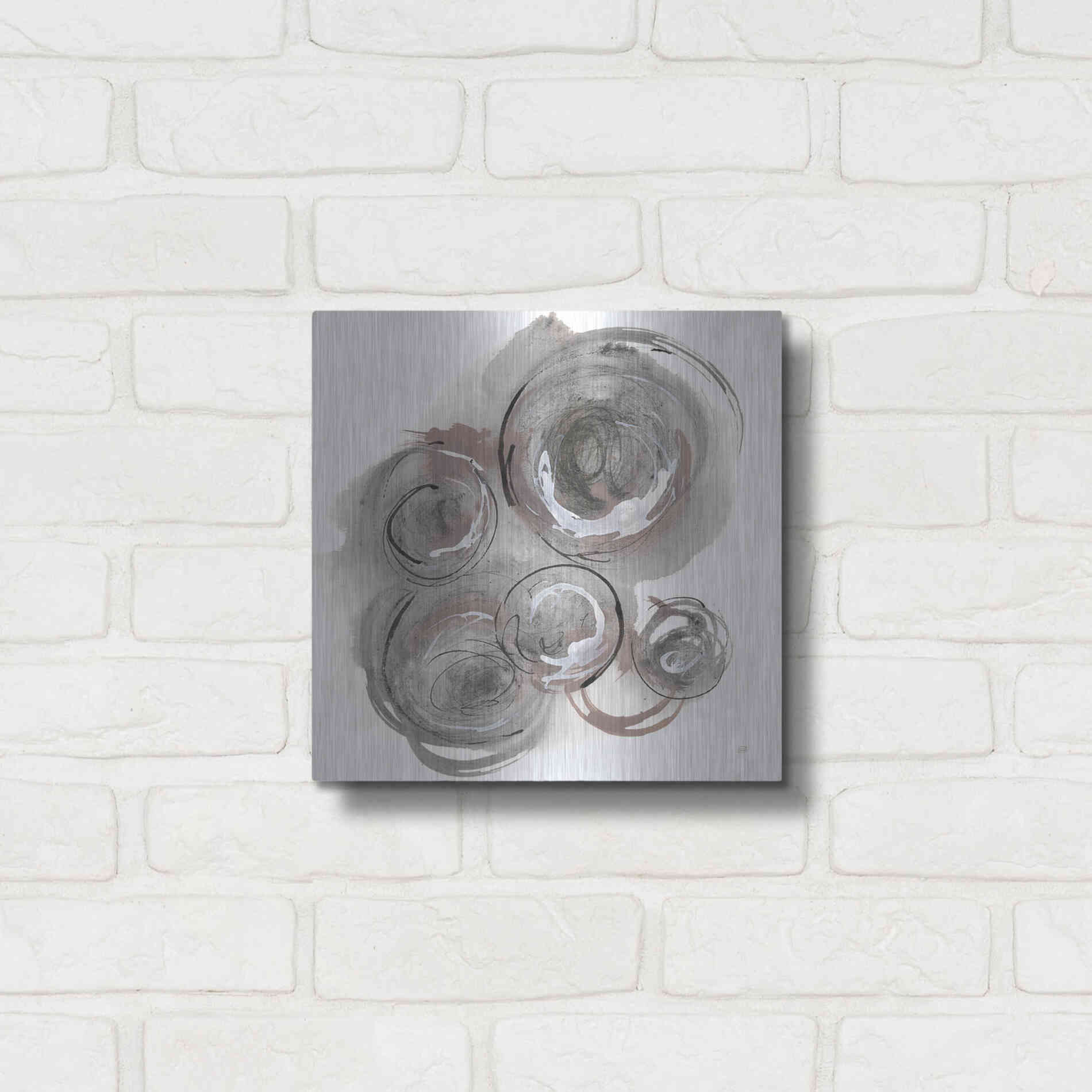 Luxe Metal Art 'In the Circle II' by Chris Paschke, Metal Wall Art,12x12