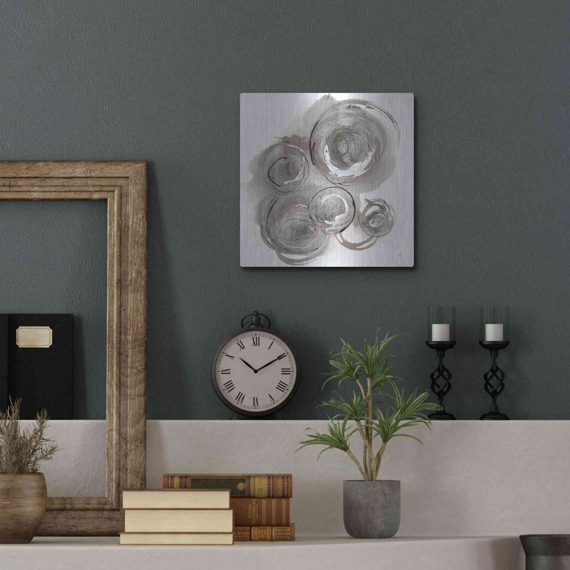 Luxe Metal Art 'In the Circle II' by Chris Paschke, Metal Wall Art,12x12