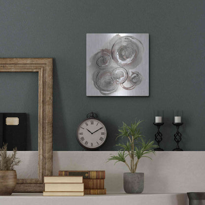 Luxe Metal Art 'In the Circle II' by Chris Paschke, Metal Wall Art,12x12