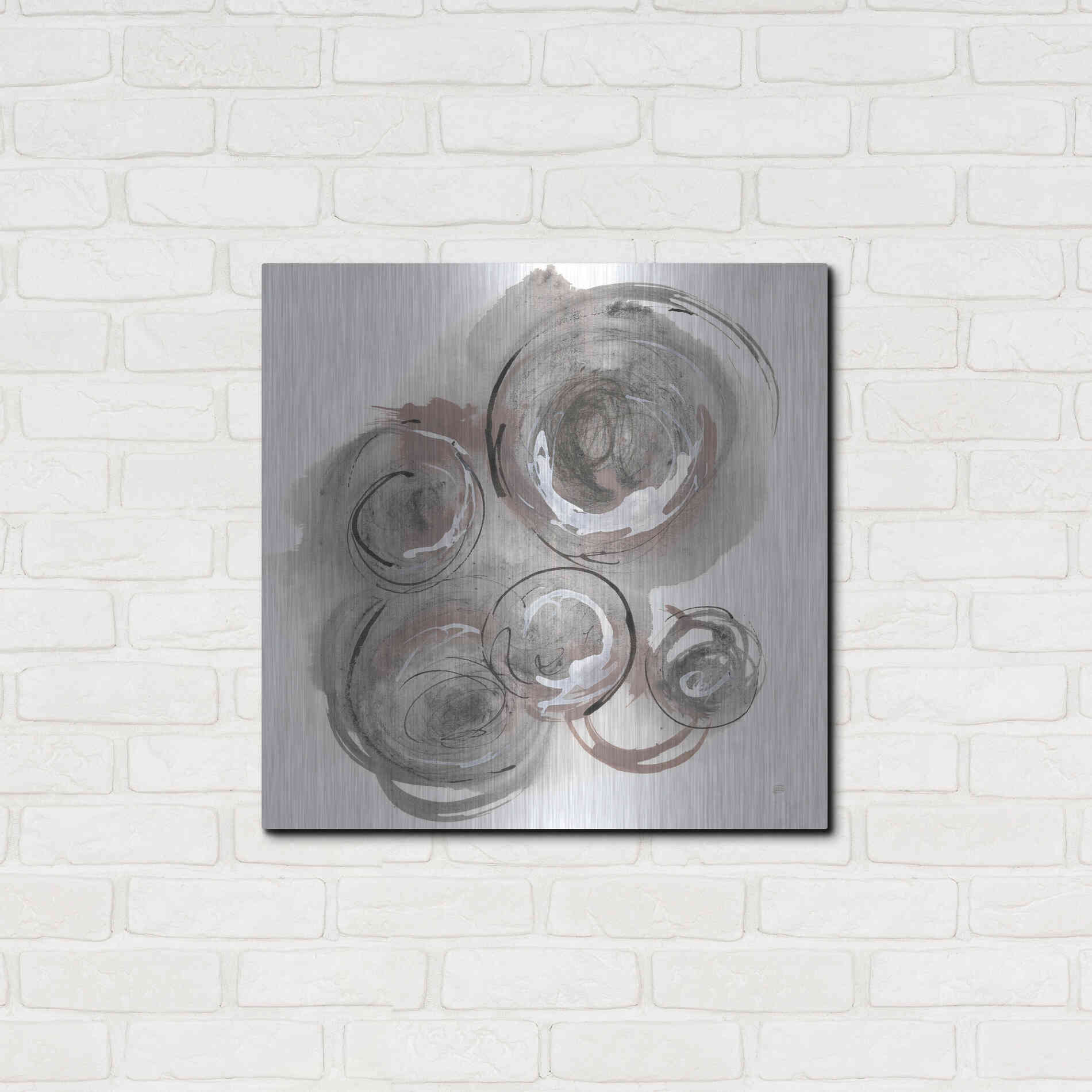 Luxe Metal Art 'In the Circle II' by Chris Paschke, Metal Wall Art,24x24