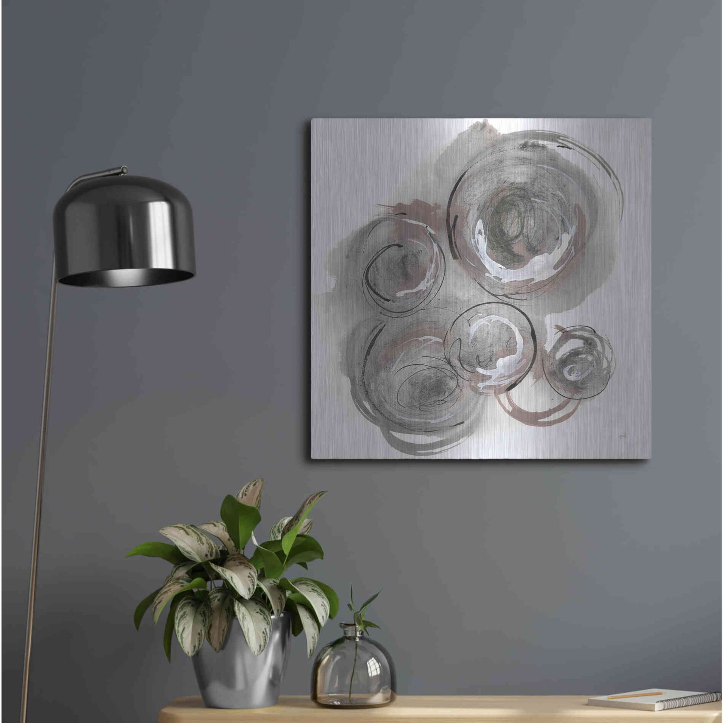 Luxe Metal Art 'In the Circle II' by Chris Paschke, Metal Wall Art,24x24