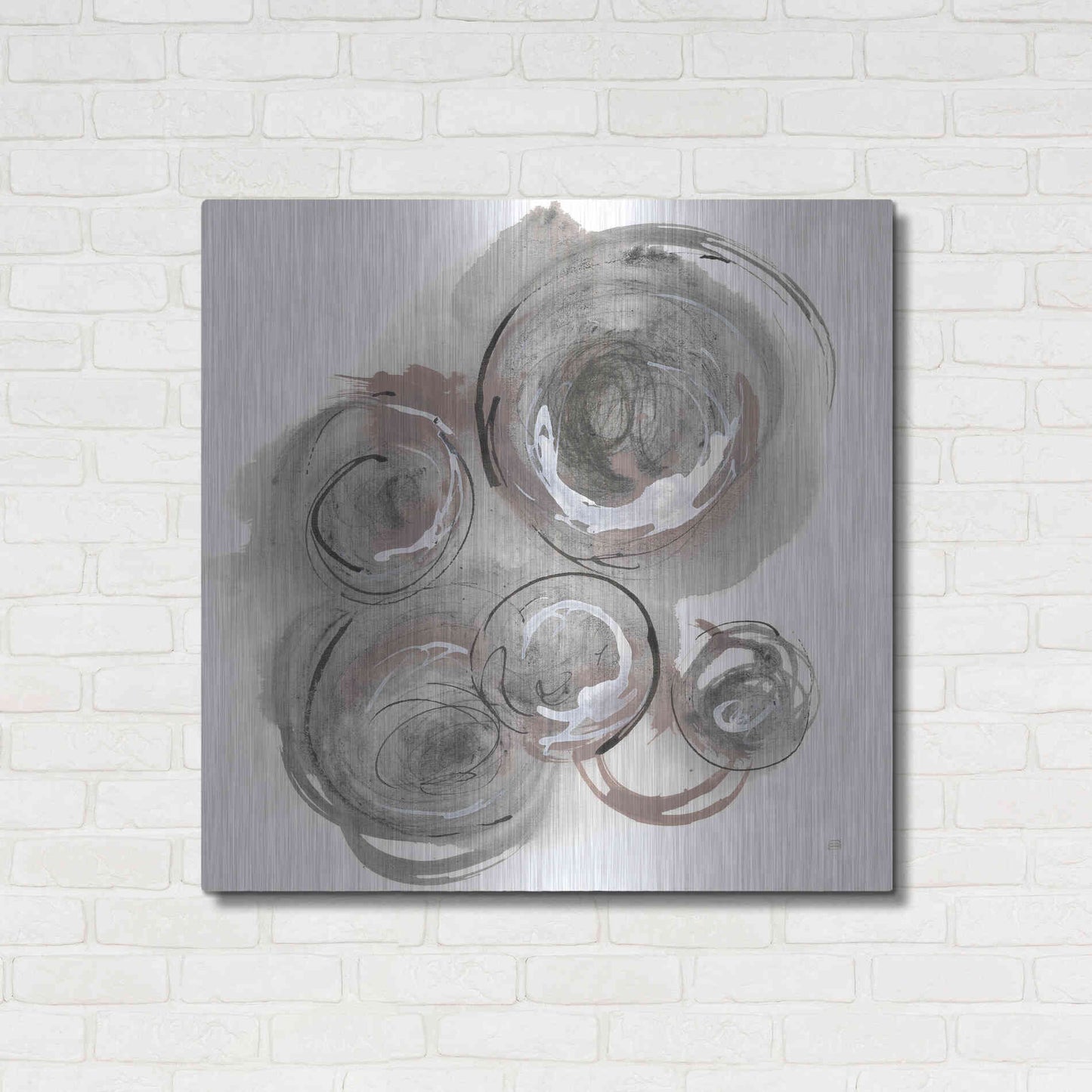 Luxe Metal Art 'In the Circle II' by Chris Paschke, Metal Wall Art,36x36