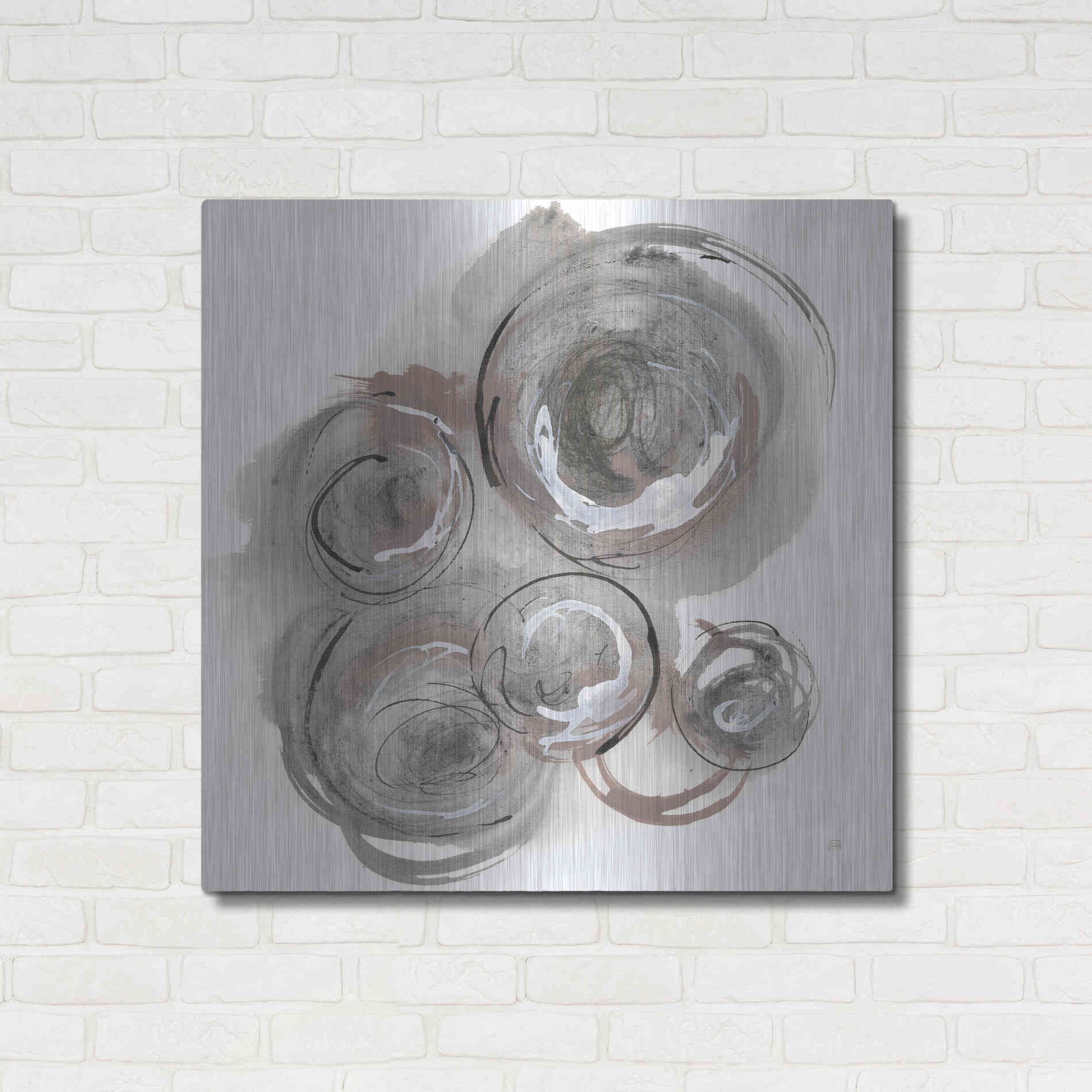 Luxe Metal Art 'In the Circle II' by Chris Paschke, Metal Wall Art,36x36