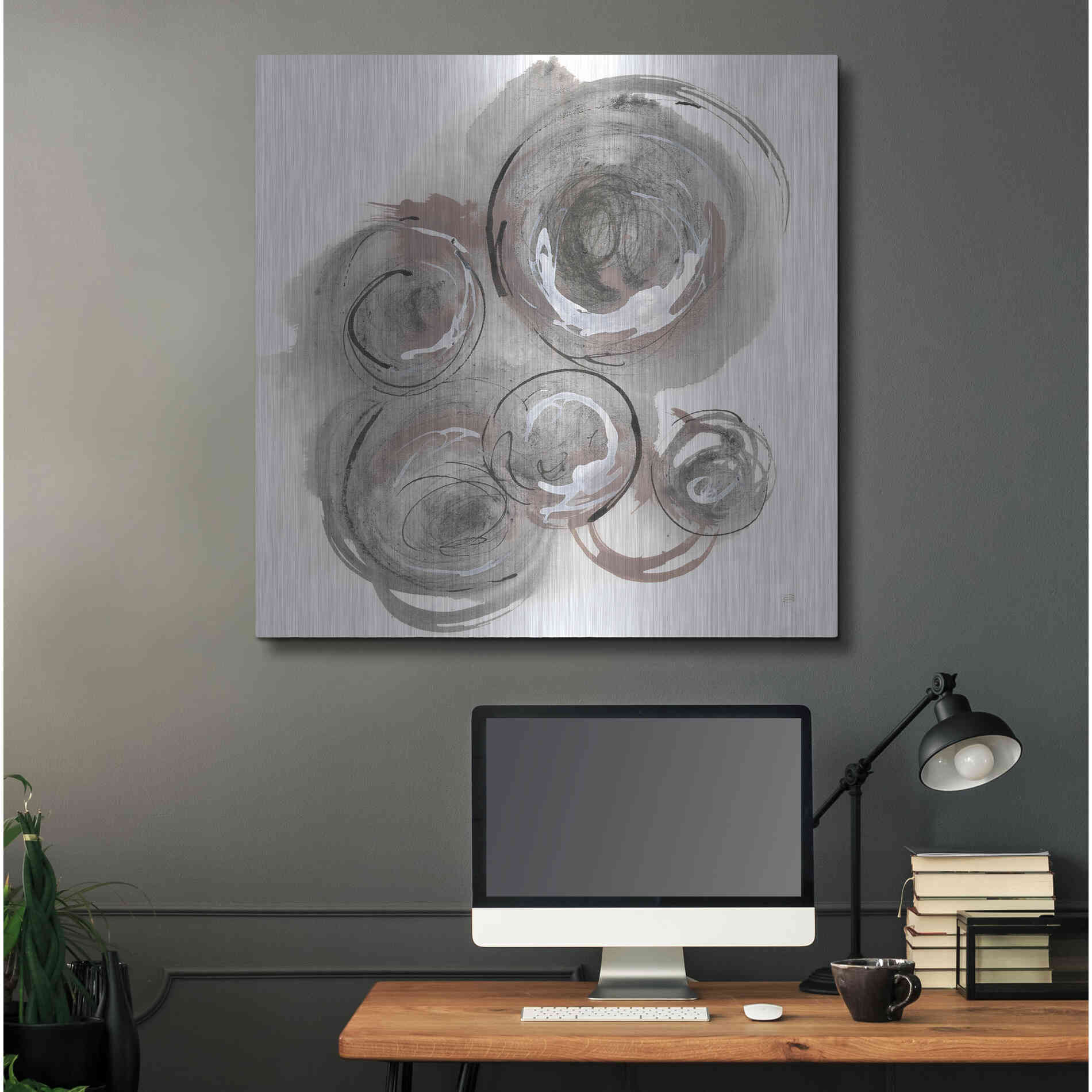 Luxe Metal Art 'In the Circle II' by Chris Paschke, Metal Wall Art,36x36