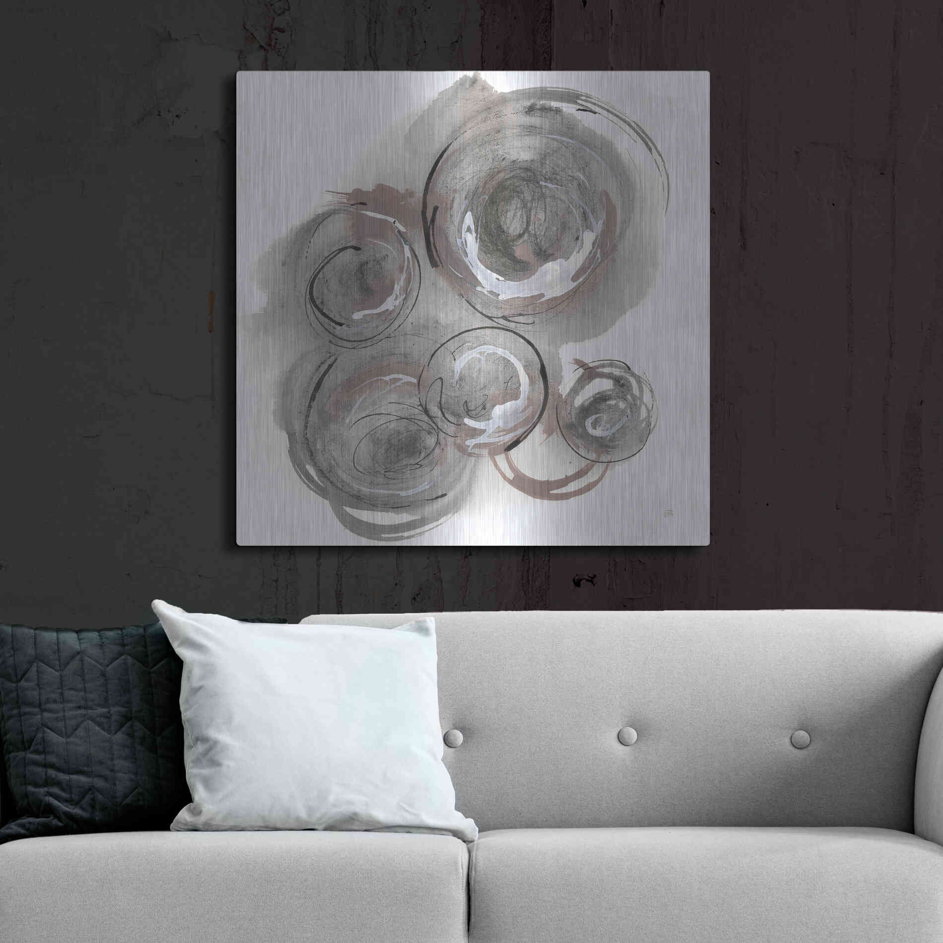 Luxe Metal Art 'In the Circle II' by Chris Paschke, Metal Wall Art,36x36