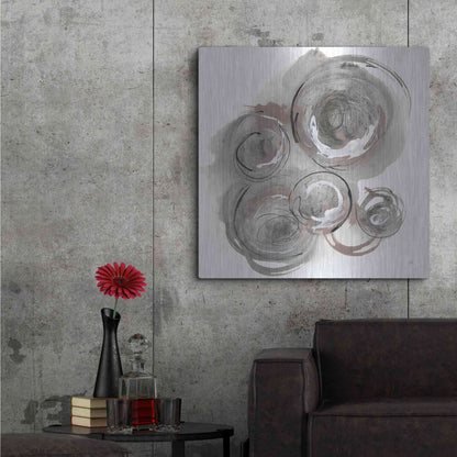 Luxe Metal Art 'In the Circle II' by Chris Paschke, Metal Wall Art,36x36