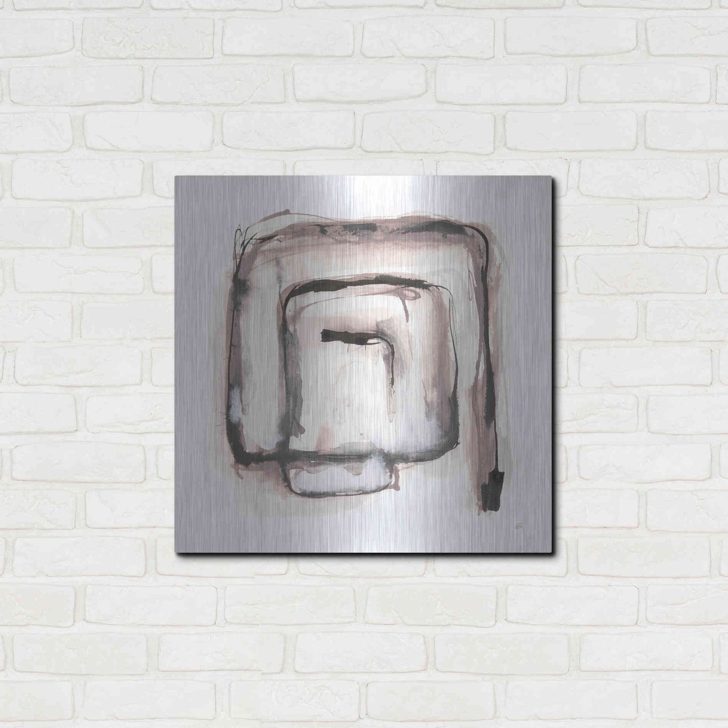 Luxe Metal Art 'Lost in Squares I' by Chris Paschke, Metal Wall Art,24x24
