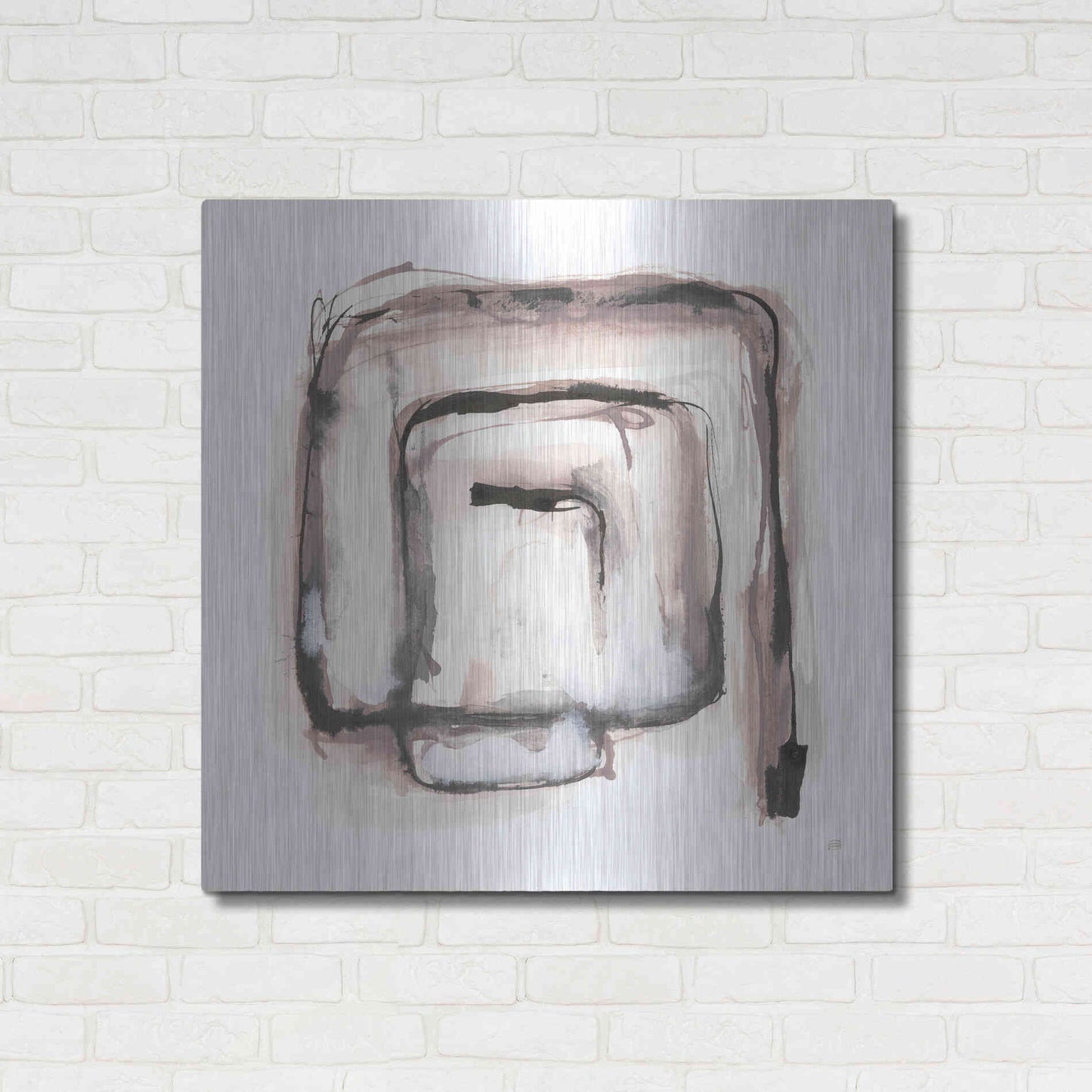 Luxe Metal Art 'Lost in Squares I' by Chris Paschke, Metal Wall Art,36x36