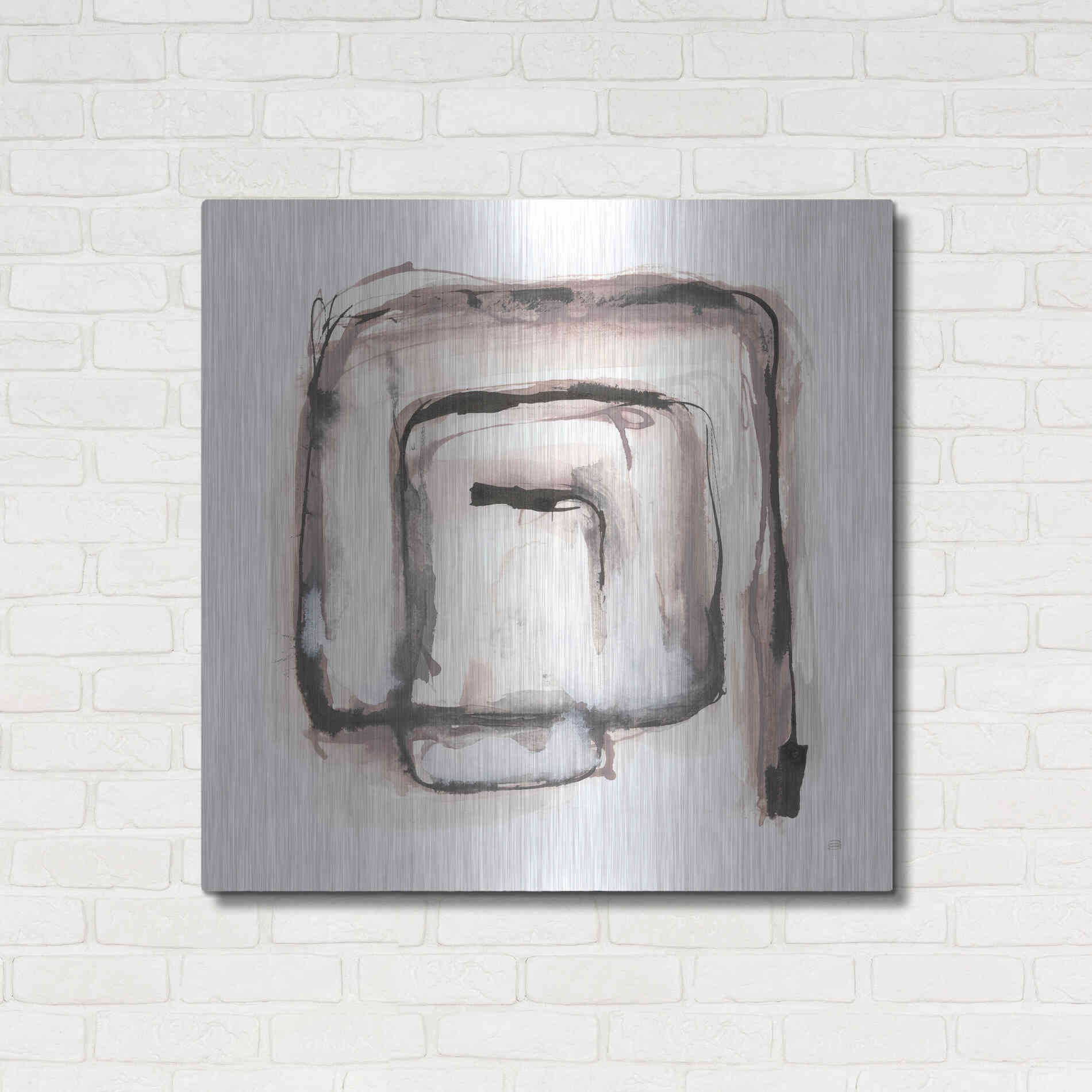 Luxe Metal Art 'Lost in Squares I' by Chris Paschke, Metal Wall Art,36x36