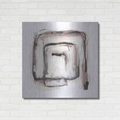 Luxe Metal Art 'Lost in Squares I' by Chris Paschke, Metal Wall Art,36x36