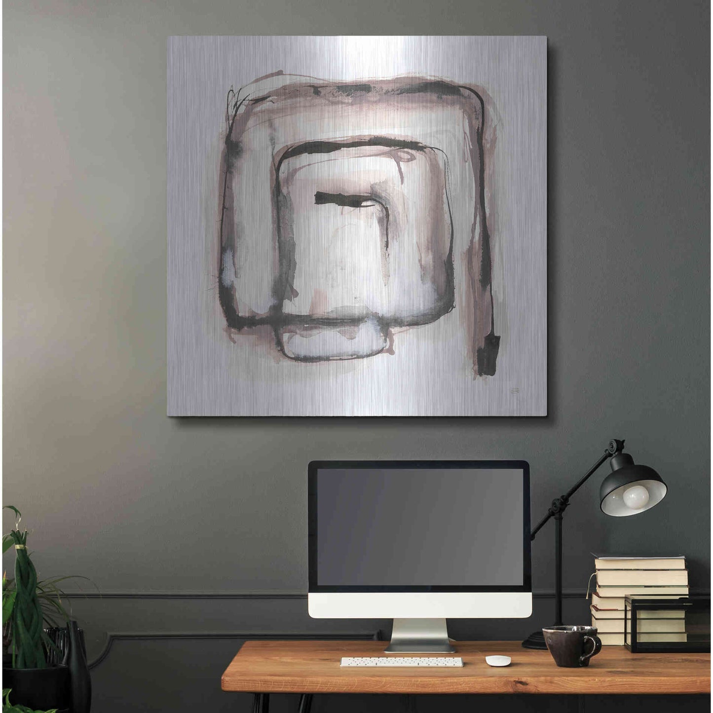 Luxe Metal Art 'Lost in Squares I' by Chris Paschke, Metal Wall Art,36x36