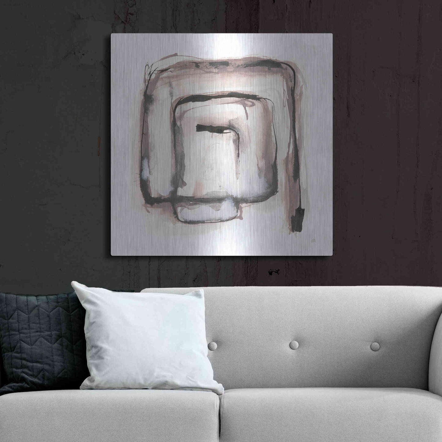 Luxe Metal Art 'Lost in Squares I' by Chris Paschke, Metal Wall Art,36x36