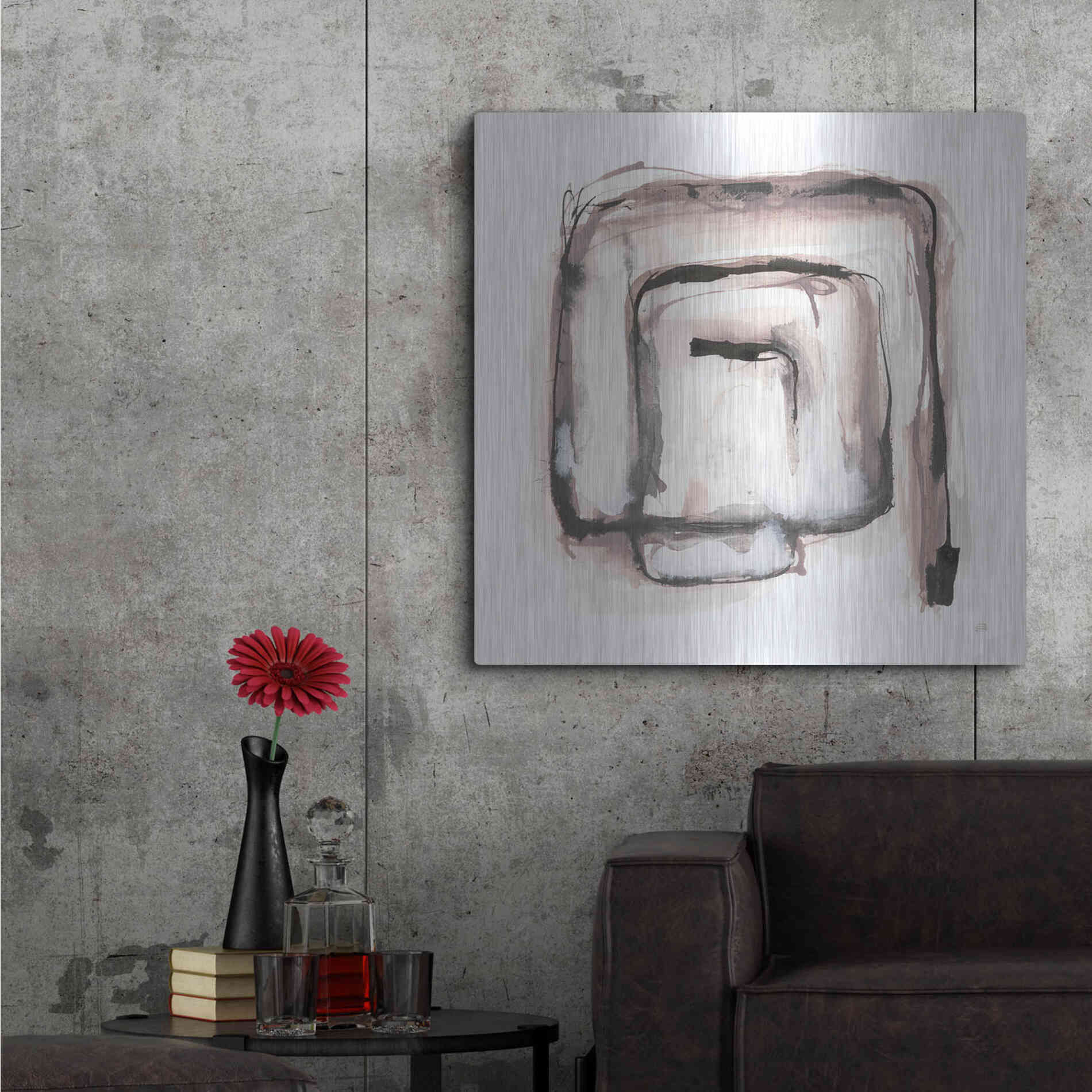 Luxe Metal Art 'Lost in Squares I' by Chris Paschke, Metal Wall Art,36x36