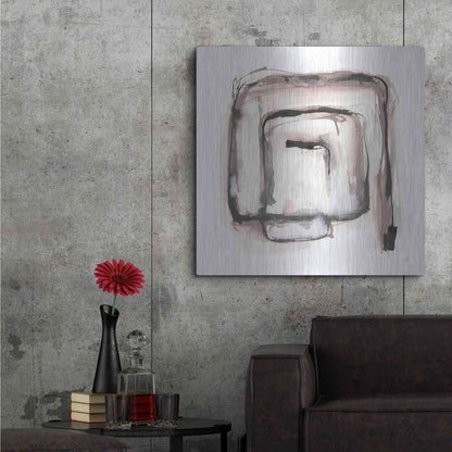 Luxe Metal Art 'Lost in Squares I' by Chris Paschke, Metal Wall Art,36x36