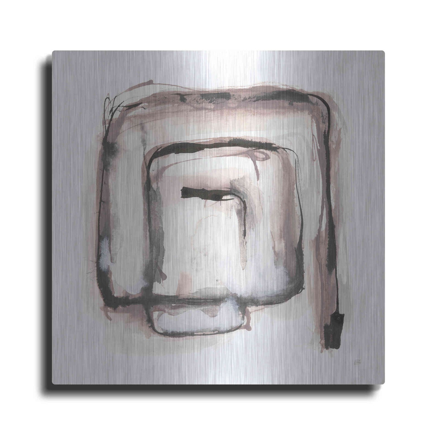 Luxe Metal Art 'Lost in Squares I' by Chris Paschke, Metal Wall Art