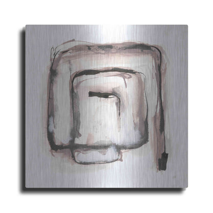 Luxe Metal Art 'Lost in Squares I' by Chris Paschke, Metal Wall Art