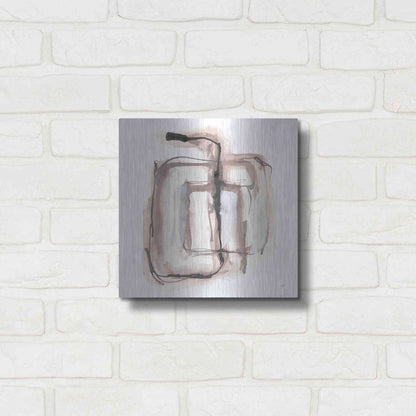 Luxe Metal Art 'Lost in Squares II' by Chris Paschke, Metal Wall Art,12x12