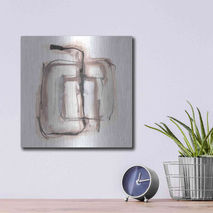 Luxe Metal Art 'Lost in Squares II' by Chris Paschke, Metal Wall Art,12x12