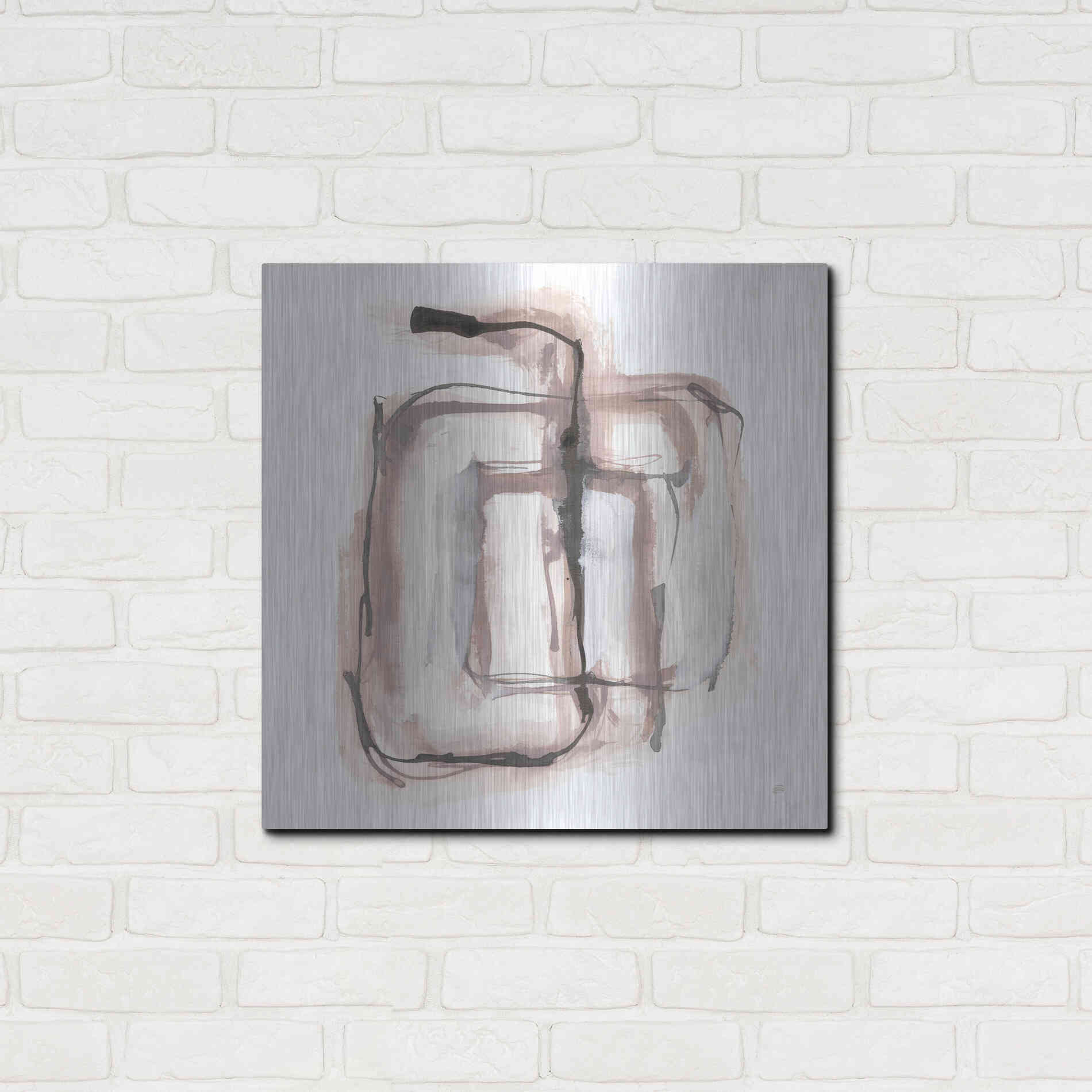 Luxe Metal Art 'Lost in Squares II' by Chris Paschke, Metal Wall Art,24x24