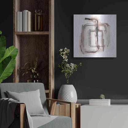 Luxe Metal Art 'Lost in Squares II' by Chris Paschke, Metal Wall Art,24x24