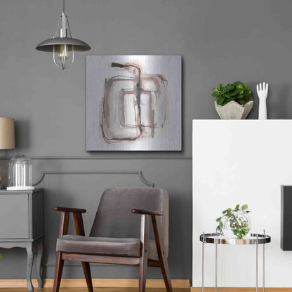 Luxe Metal Art 'Lost in Squares II' by Chris Paschke, Metal Wall Art,24x24