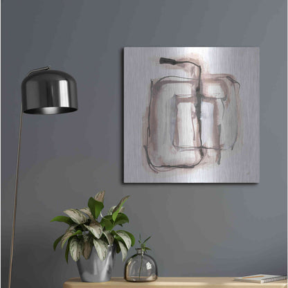 Luxe Metal Art 'Lost in Squares II' by Chris Paschke, Metal Wall Art,24x24