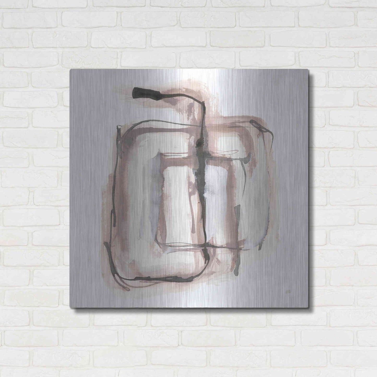 Luxe Metal Art 'Lost in Squares II' by Chris Paschke, Metal Wall Art,36x36