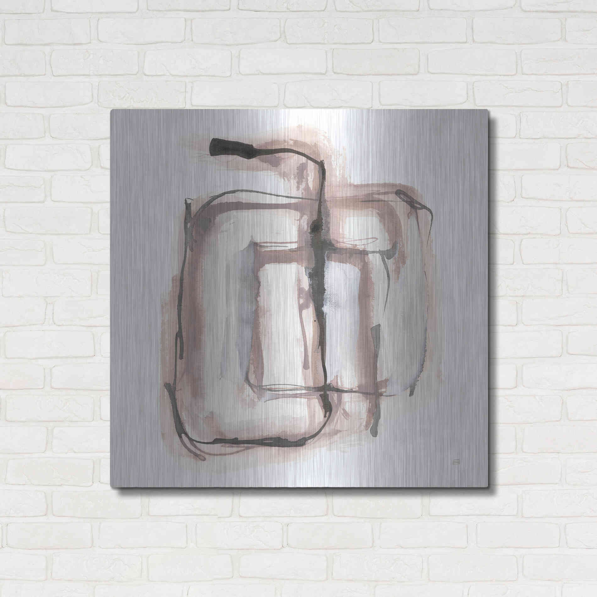 Luxe Metal Art 'Lost in Squares II' by Chris Paschke, Metal Wall Art,36x36