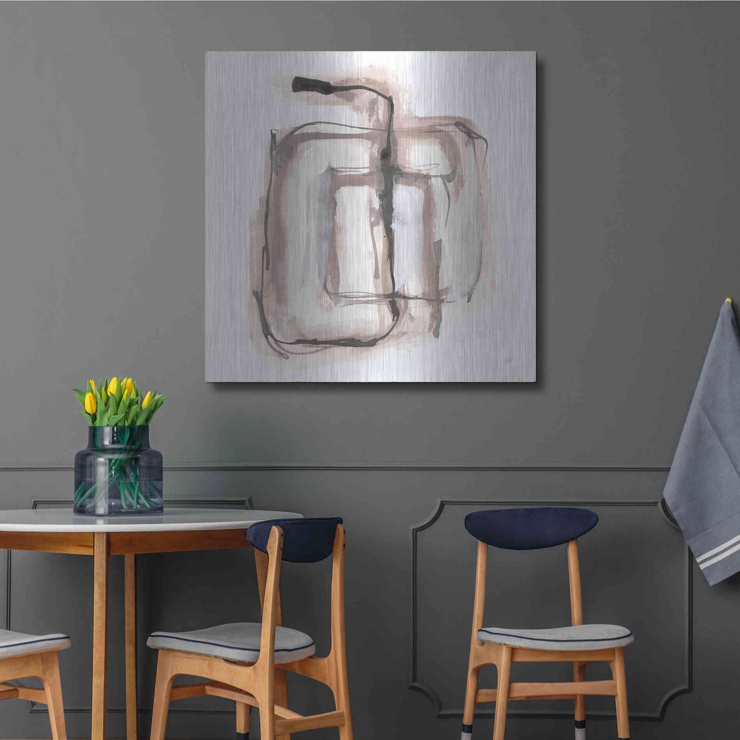 Luxe Metal Art 'Lost in Squares II' by Chris Paschke, Metal Wall Art,36x36