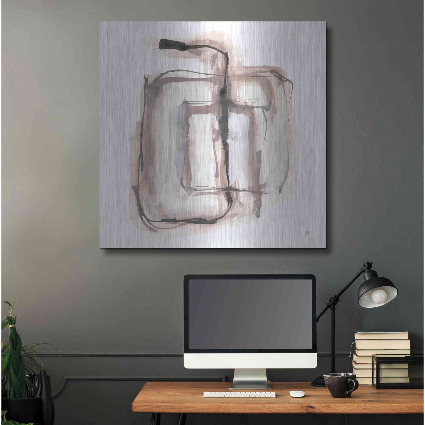Luxe Metal Art 'Lost in Squares II' by Chris Paschke, Metal Wall Art,36x36