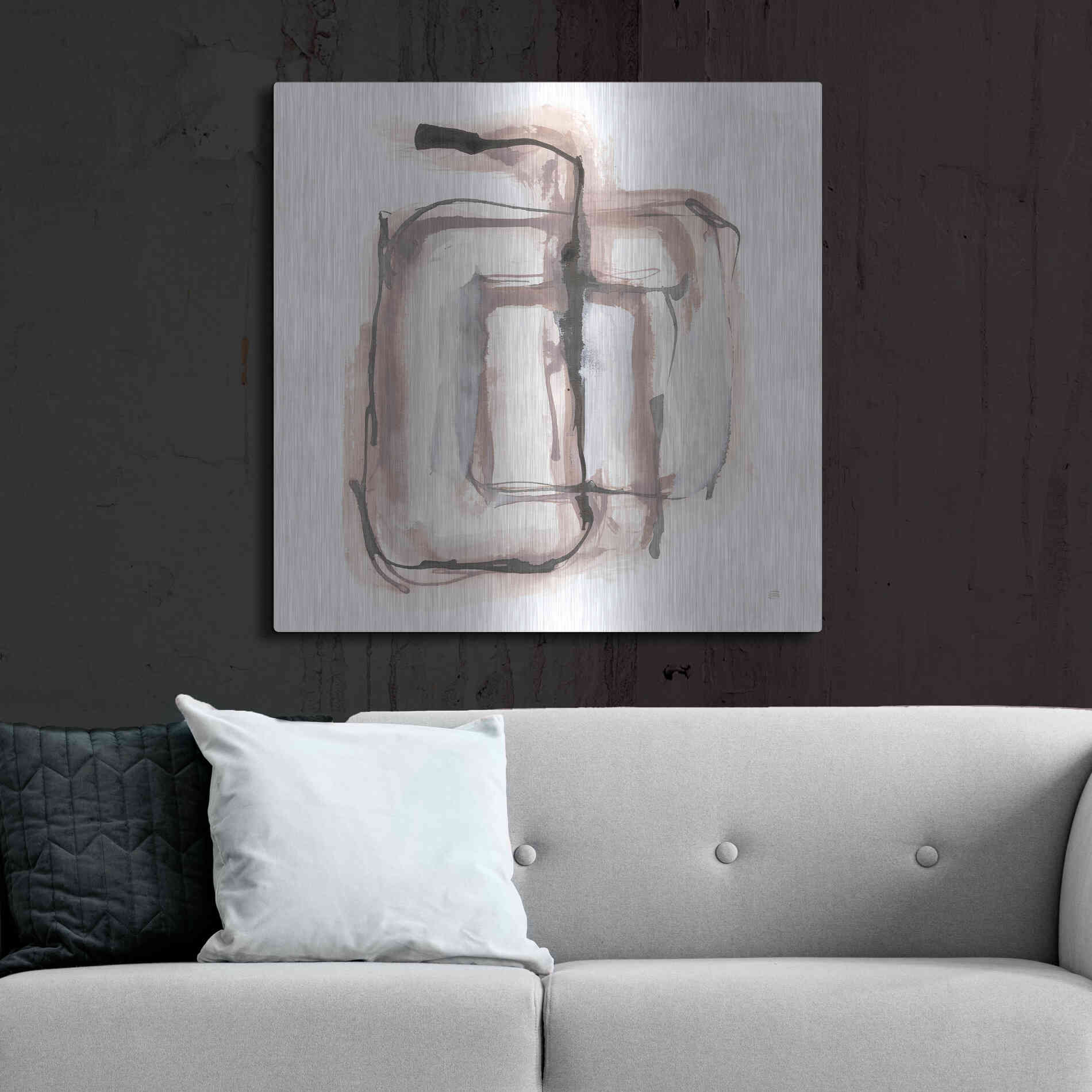 Luxe Metal Art 'Lost in Squares II' by Chris Paschke, Metal Wall Art,36x36