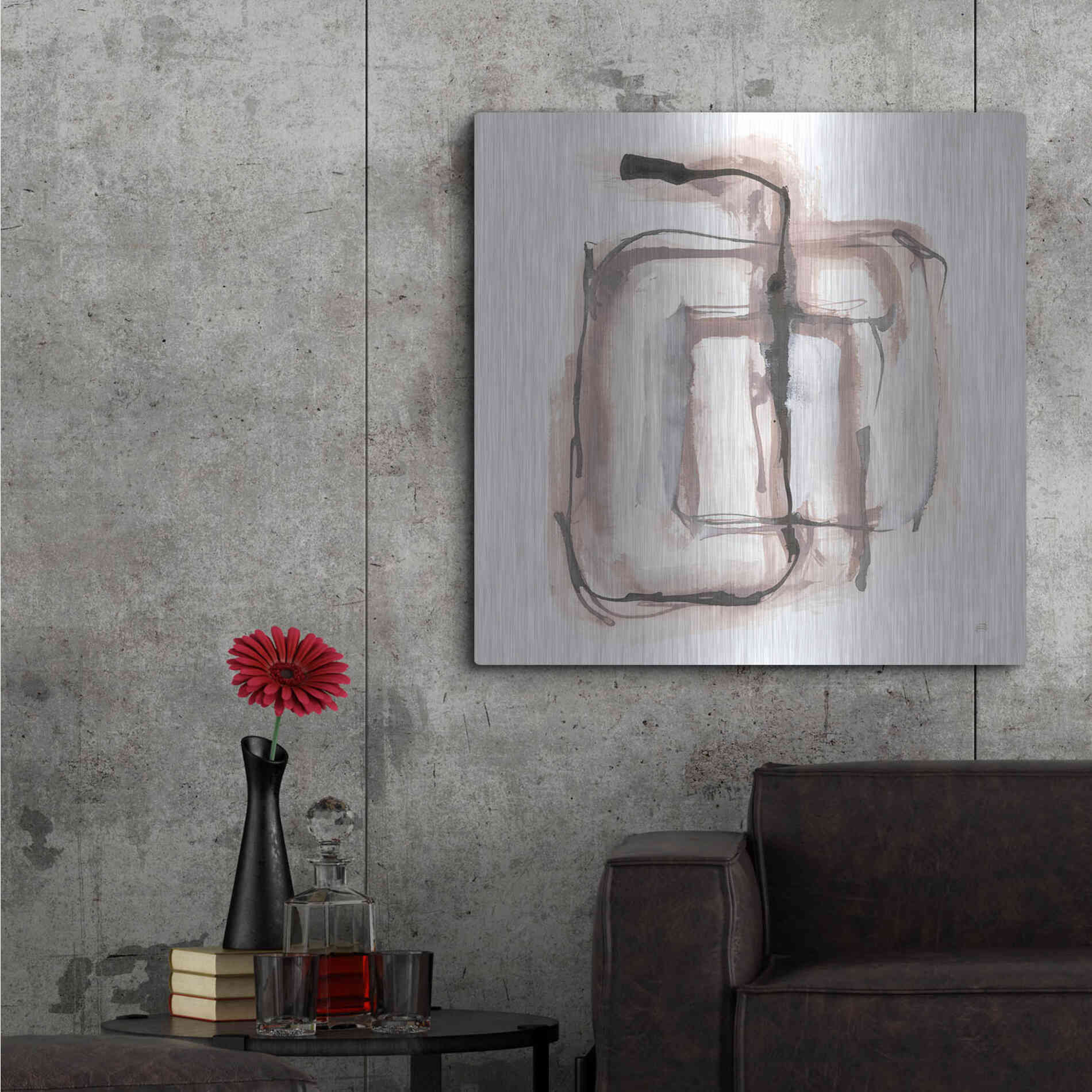 Luxe Metal Art 'Lost in Squares II' by Chris Paschke, Metal Wall Art,36x36