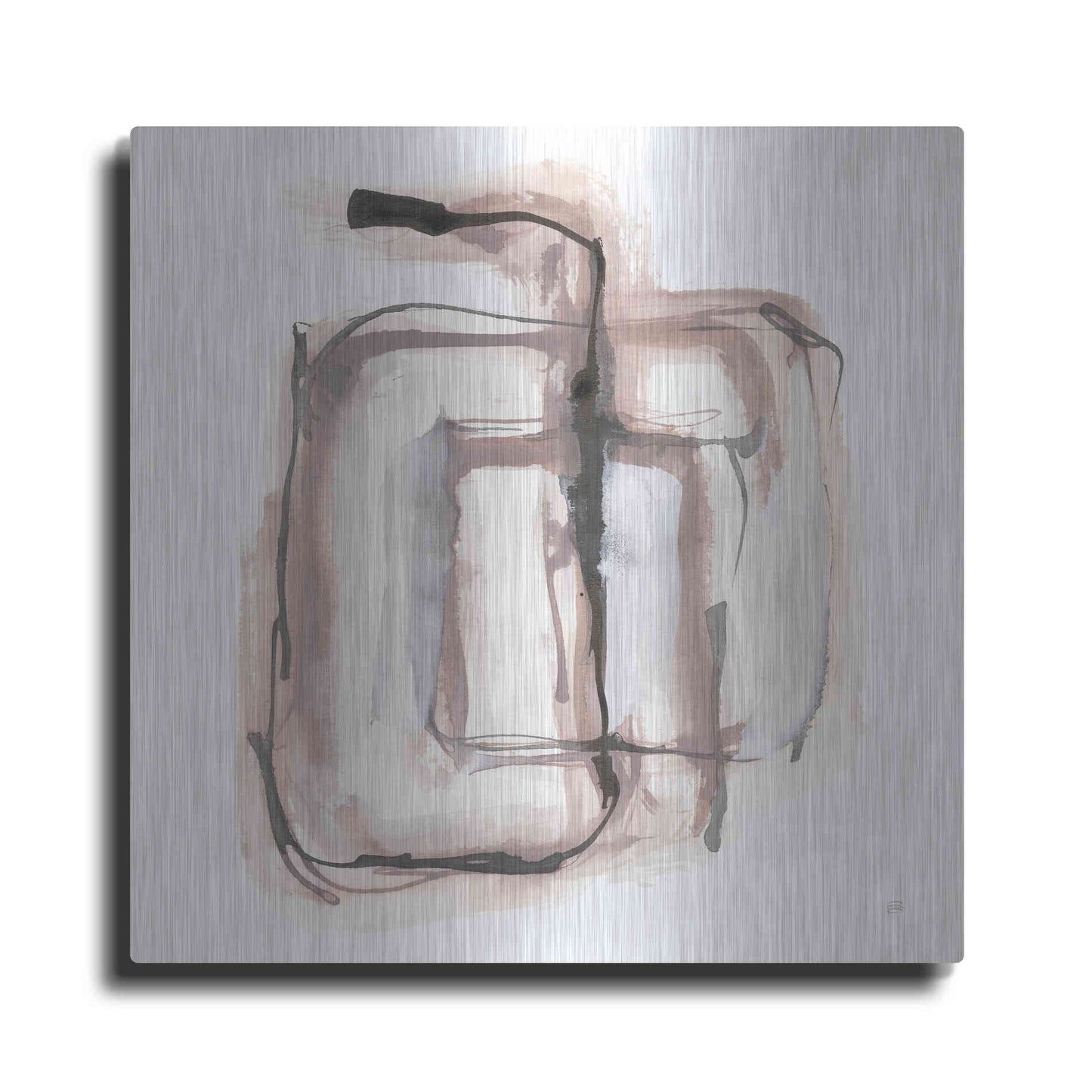Luxe Metal Art 'Lost in Squares II' by Chris Paschke, Metal Wall Art