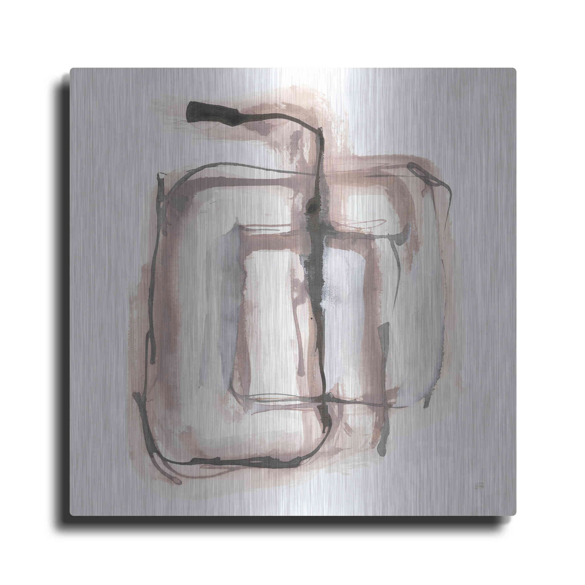 Luxe Metal Art 'Lost in Squares II' by Chris Paschke, Metal Wall Art