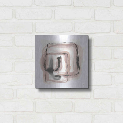 Luxe Metal Art 'Lost in Squares III' by Chris Paschke, Metal Wall Art,12x12