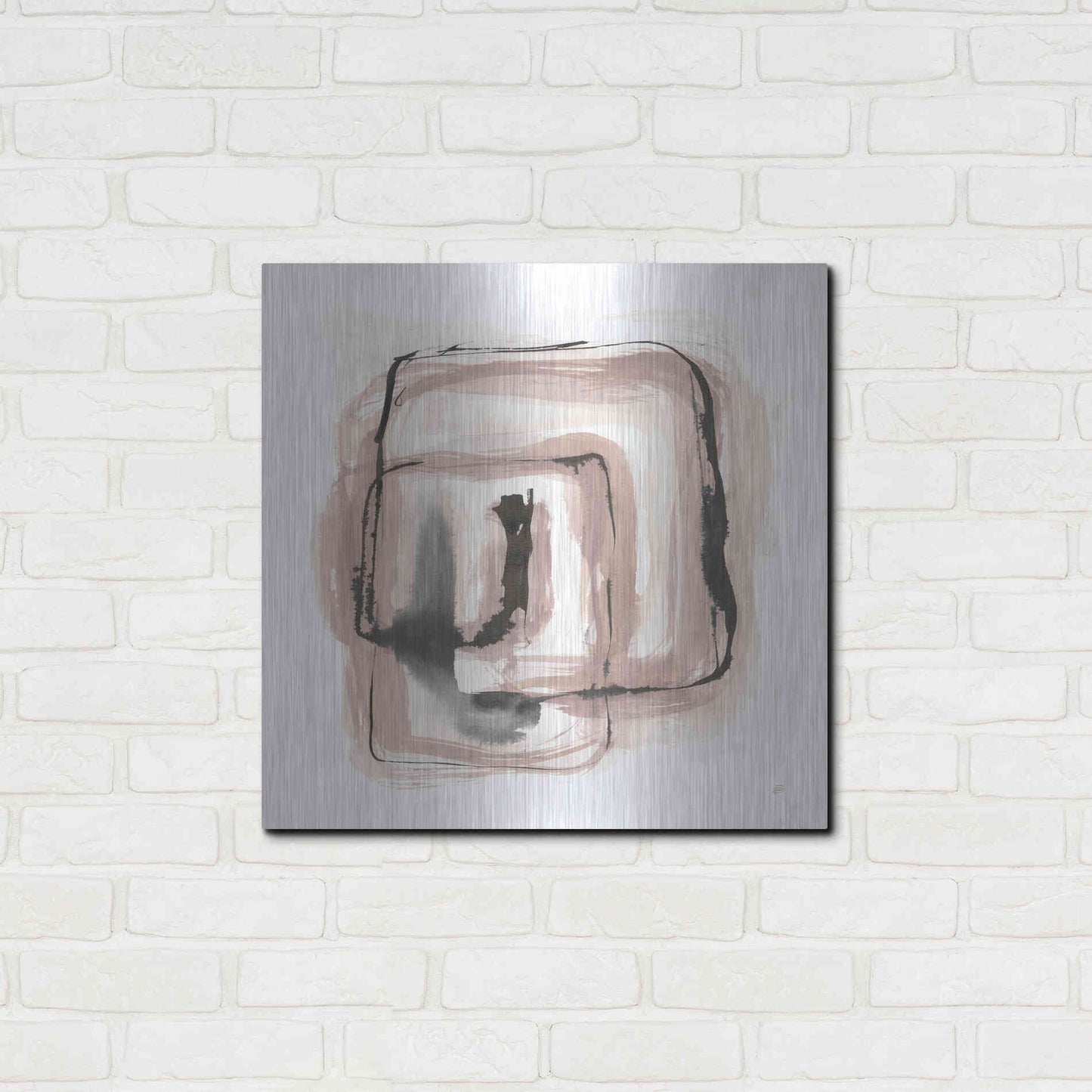 Luxe Metal Art 'Lost in Squares III' by Chris Paschke, Metal Wall Art,24x24