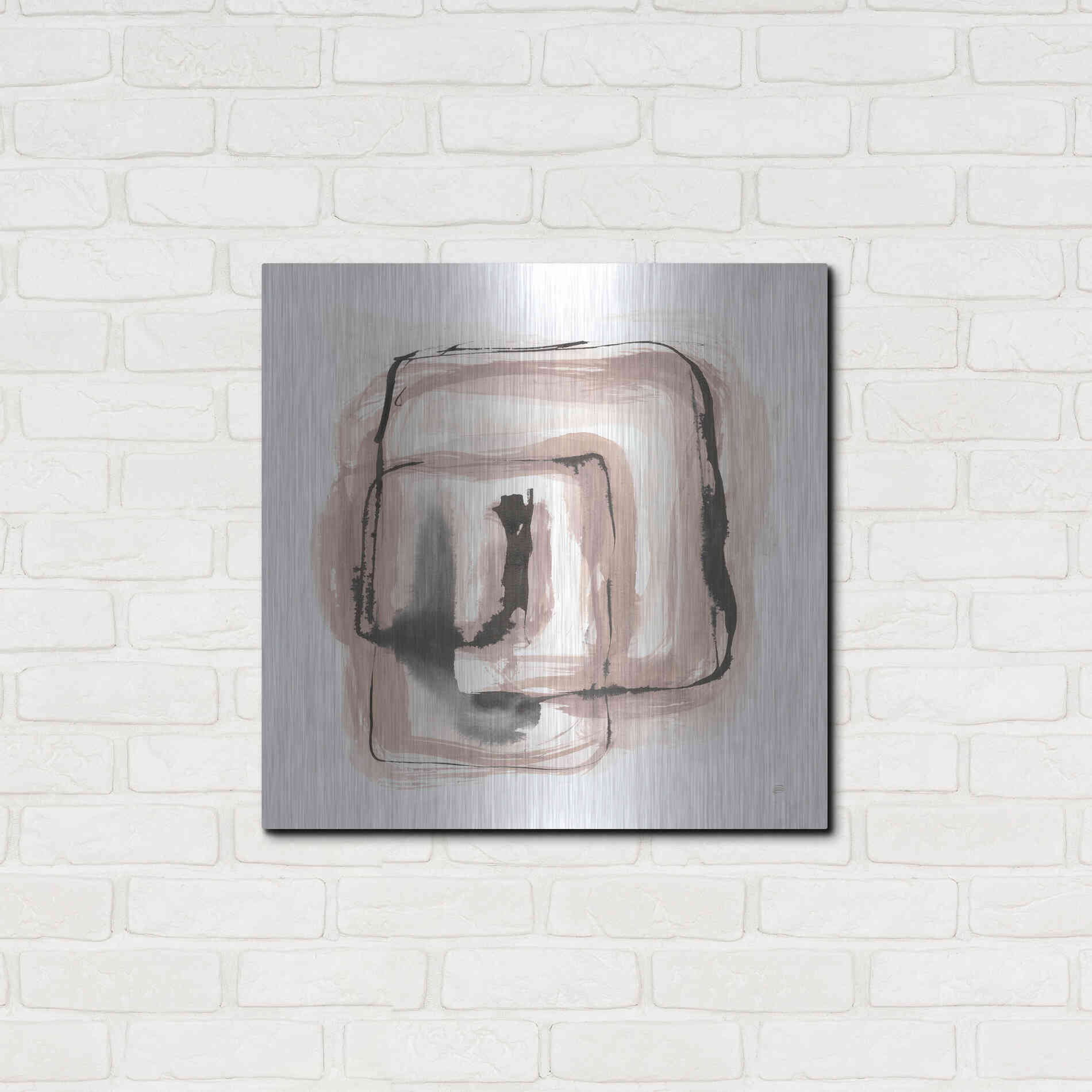 Luxe Metal Art 'Lost in Squares III' by Chris Paschke, Metal Wall Art,24x24