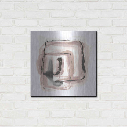 Luxe Metal Art 'Lost in Squares III' by Chris Paschke, Metal Wall Art,24x24