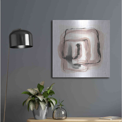 Luxe Metal Art 'Lost in Squares III' by Chris Paschke, Metal Wall Art,24x24