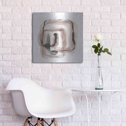 Luxe Metal Art 'Lost in Squares III' by Chris Paschke, Metal Wall Art,24x24