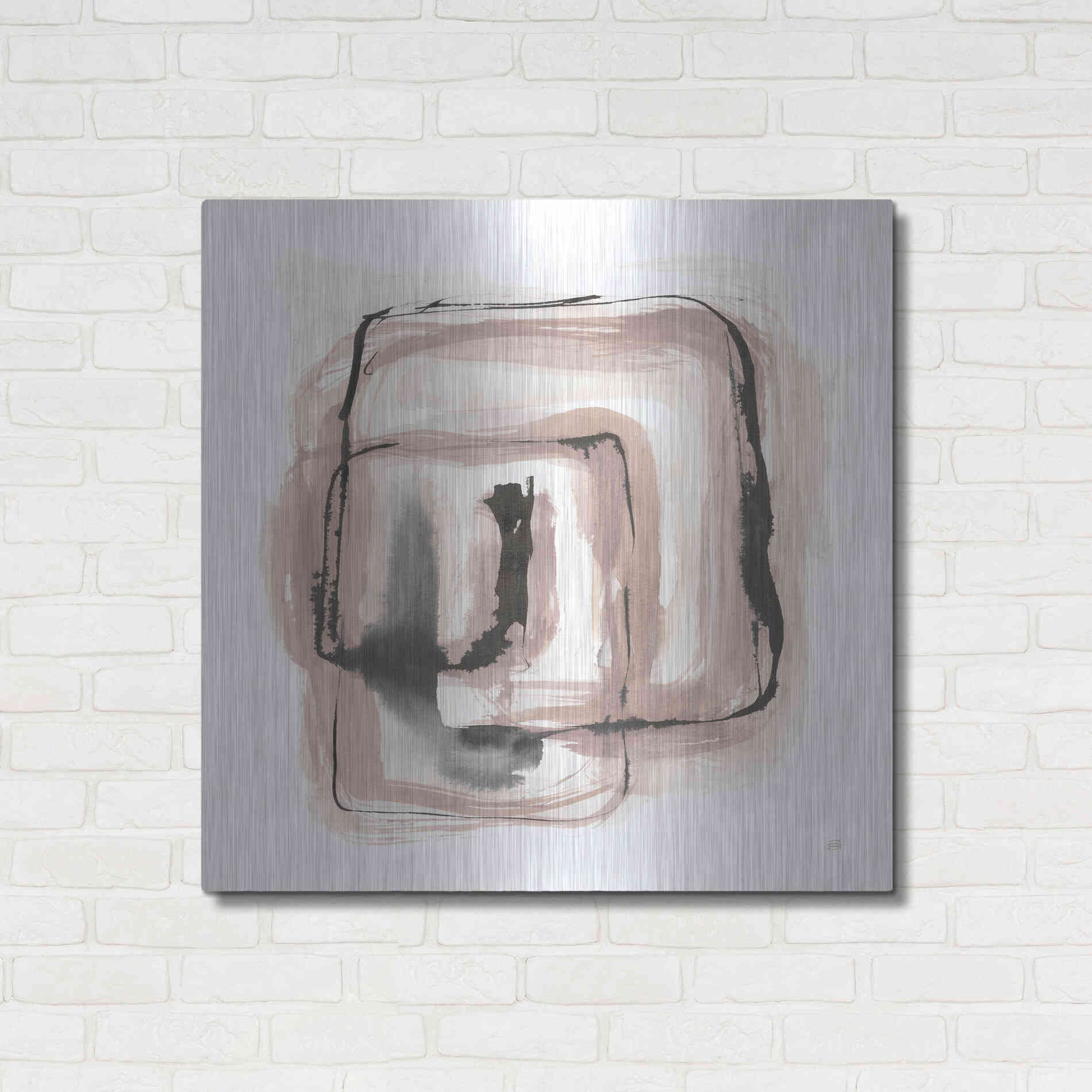 Luxe Metal Art 'Lost in Squares III' by Chris Paschke, Metal Wall Art,36x36
