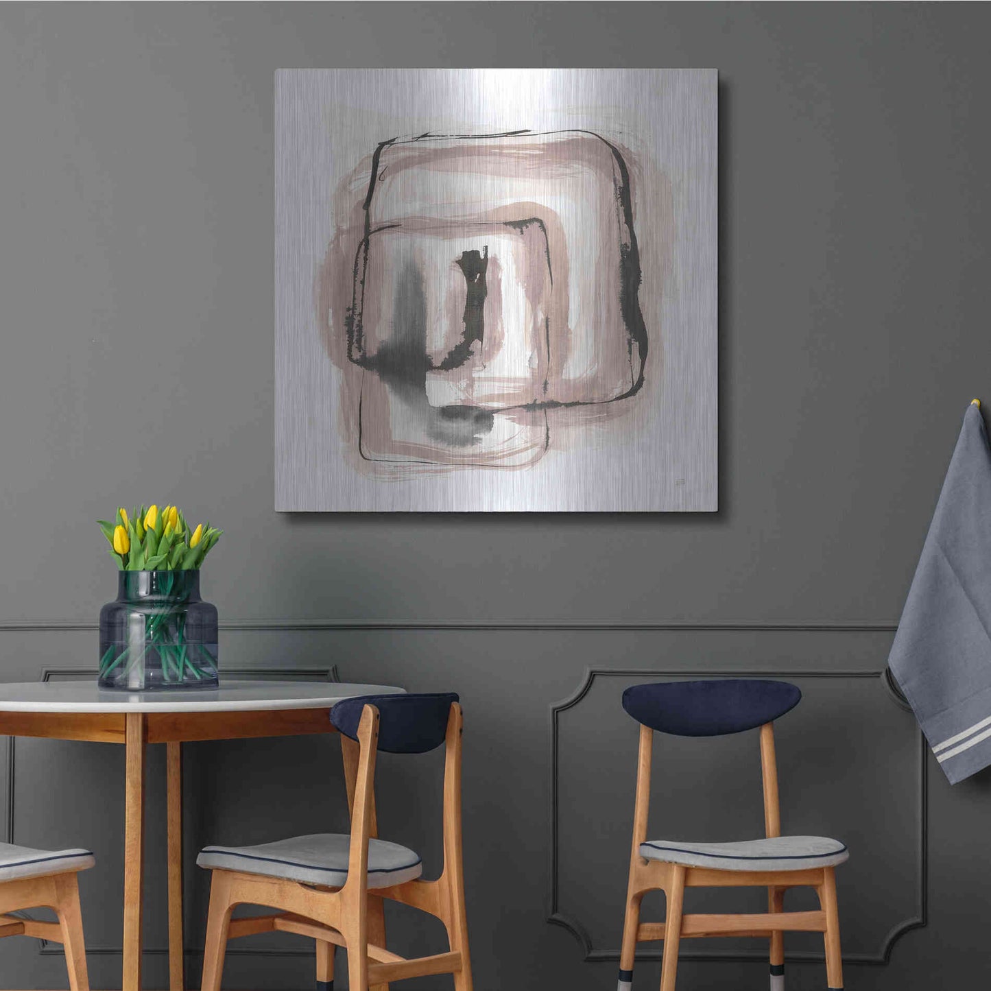 Luxe Metal Art 'Lost in Squares III' by Chris Paschke, Metal Wall Art,36x36